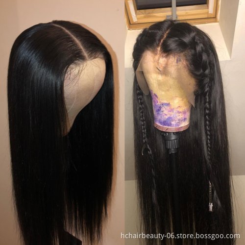 Straight  Wig Lace Front Human Hair Wigs Invisible Remy Human Hair PrePlucked Bleached Knots New Products